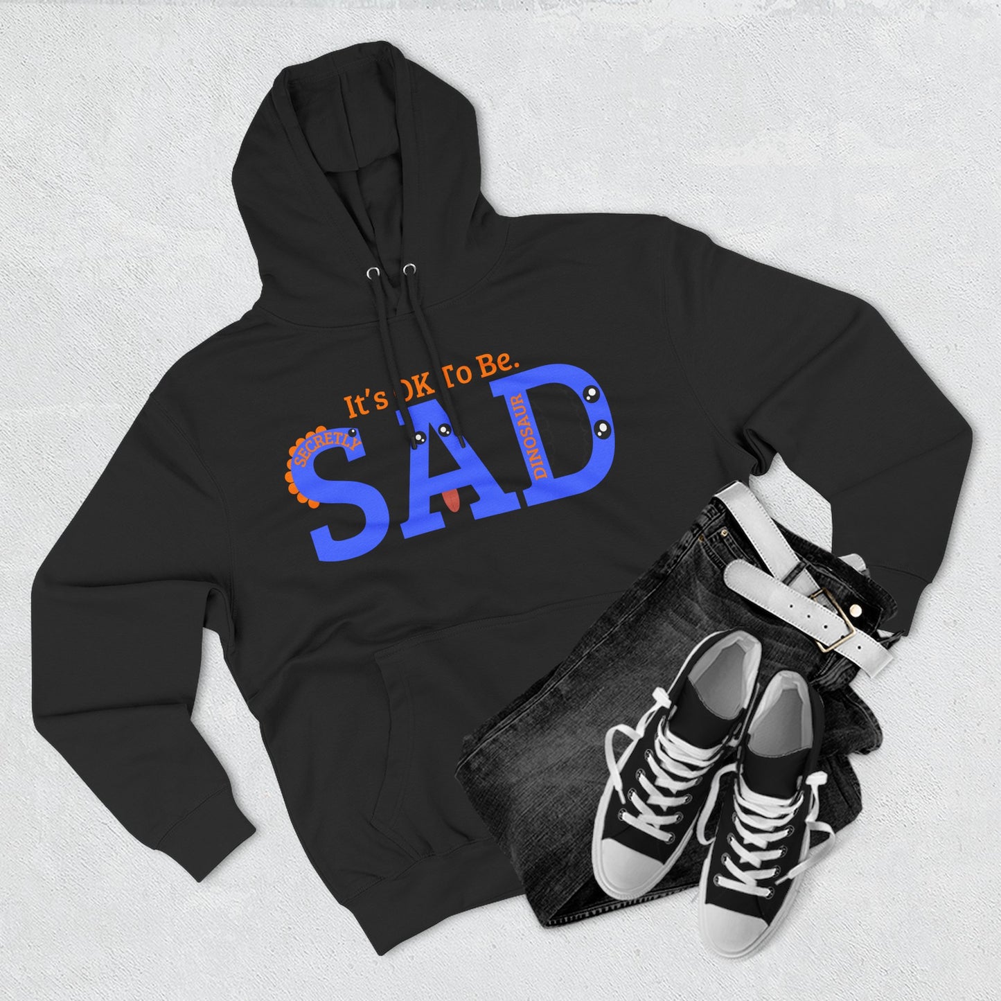 SAD Three-Panel Fleece Hoodie