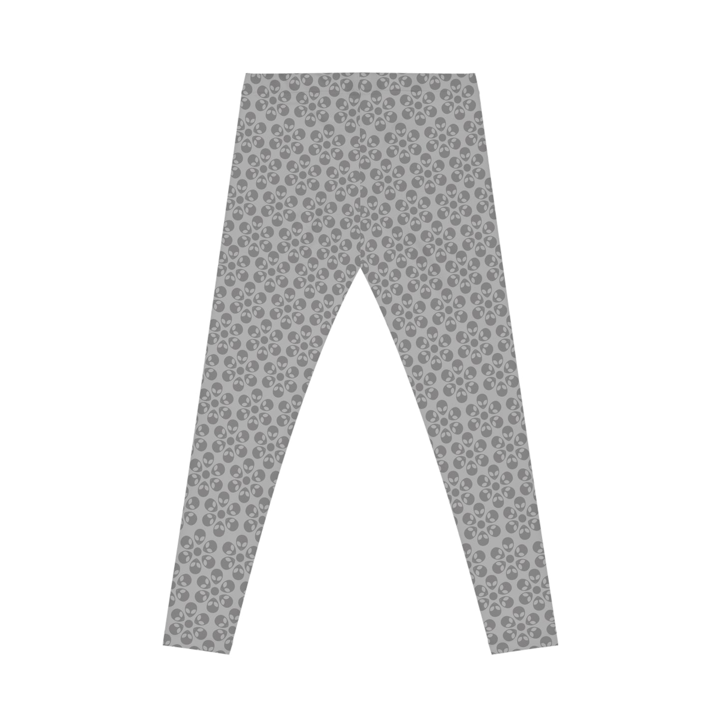 Chic Floral Leggings  Trendy Loungewear for Women Fitness Pants Yoga Wear Stylish Outfits Everyday Comfort Alien Flowers Light Grey