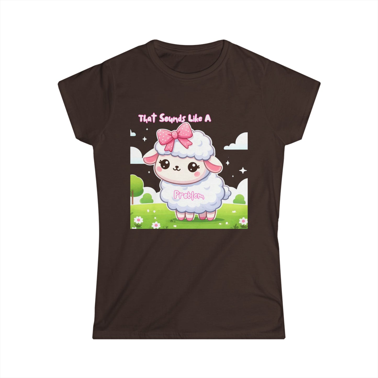 Cute Sheep Women's Softstyle Tee - Perfect for Animal Lovers and Casual Wear
