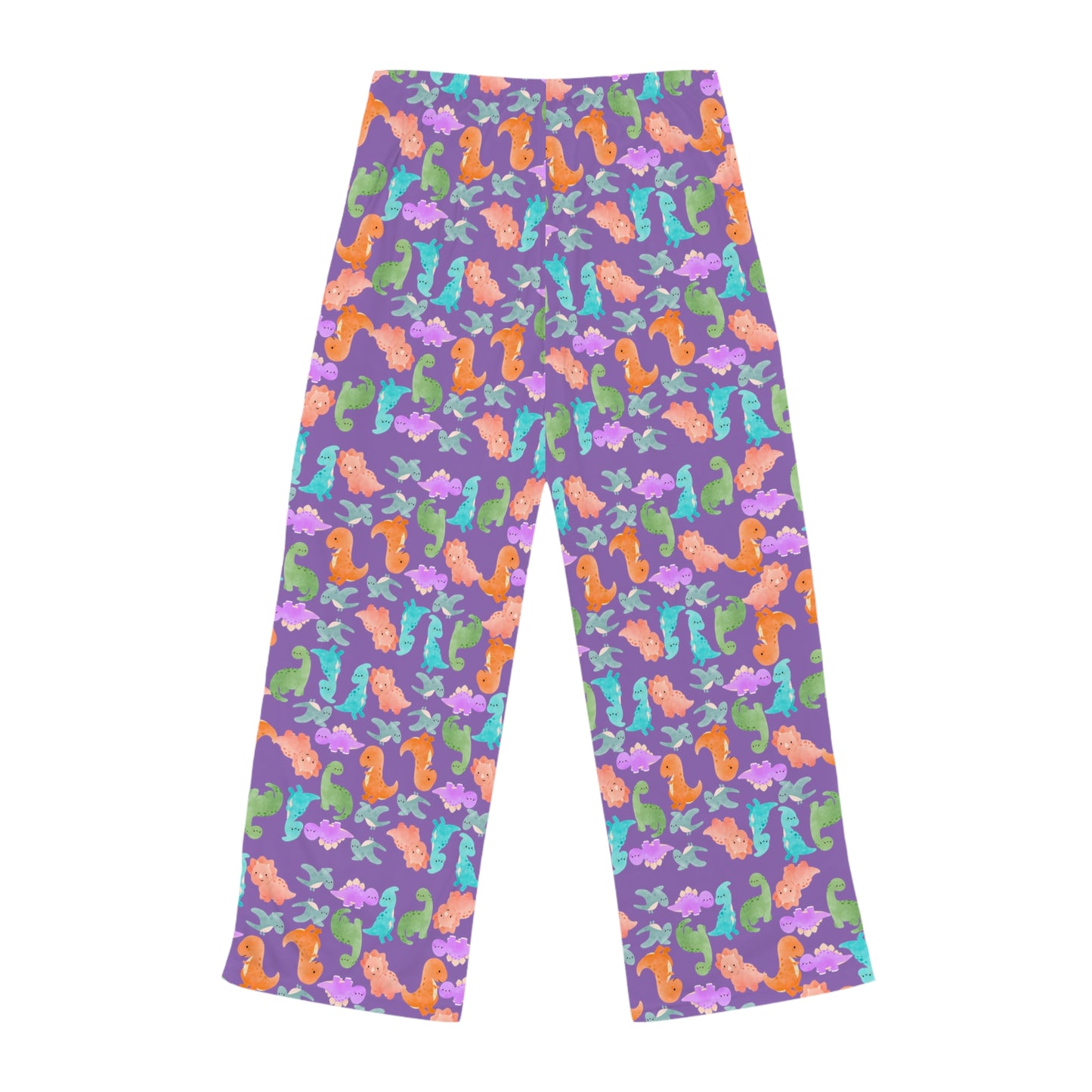 Dino Pattern Womens Pajama Pants Cozy Sleepwear Fun Lounge Pants Perfect Gift for Sleepovers Summer Vibes Beach Lovers Rainbow Dinos Light Purple