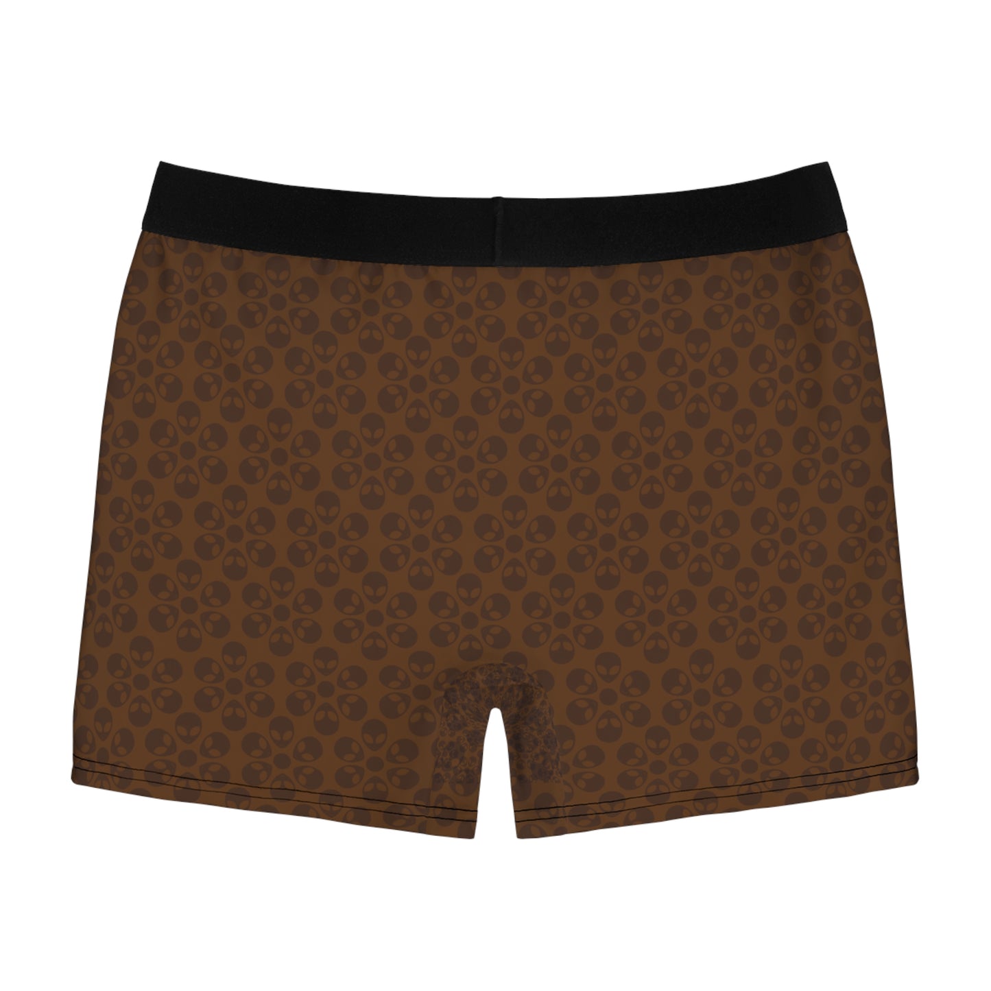 Mens Boxer Briefs  Alien Flowers Brown