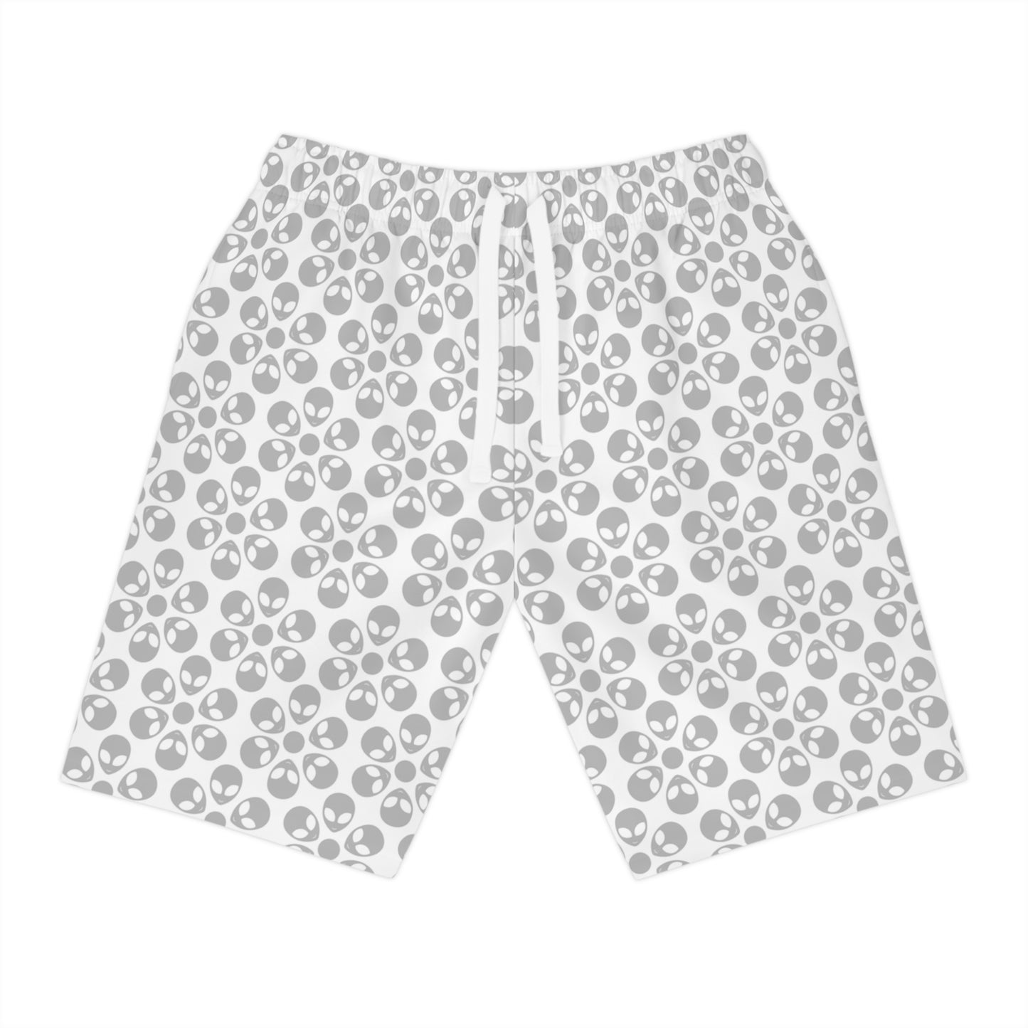 Athletic Long Shorts  Alien Flowers Orange