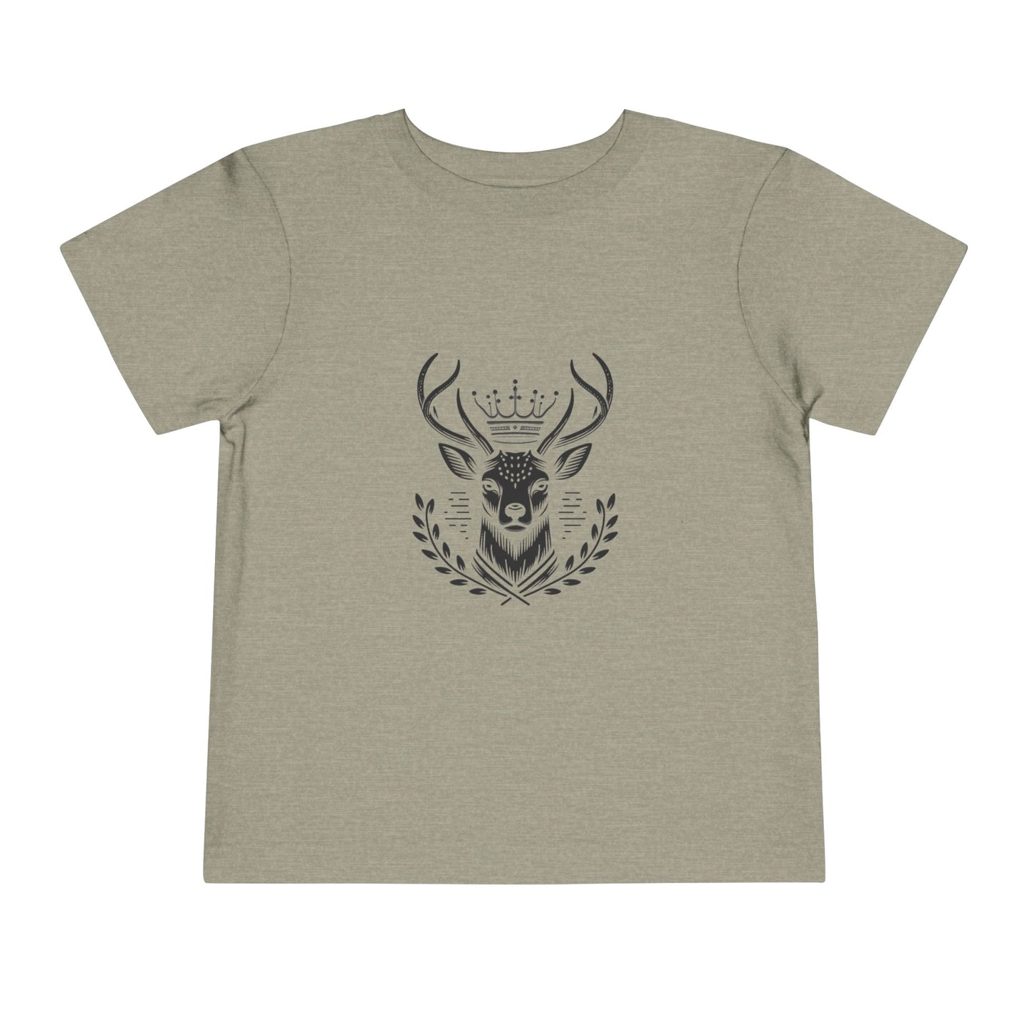 Royal Deer Toddler Short Sleeve Tee - Cute Animal Graphic Tee for Kids - Oh Deer Lord