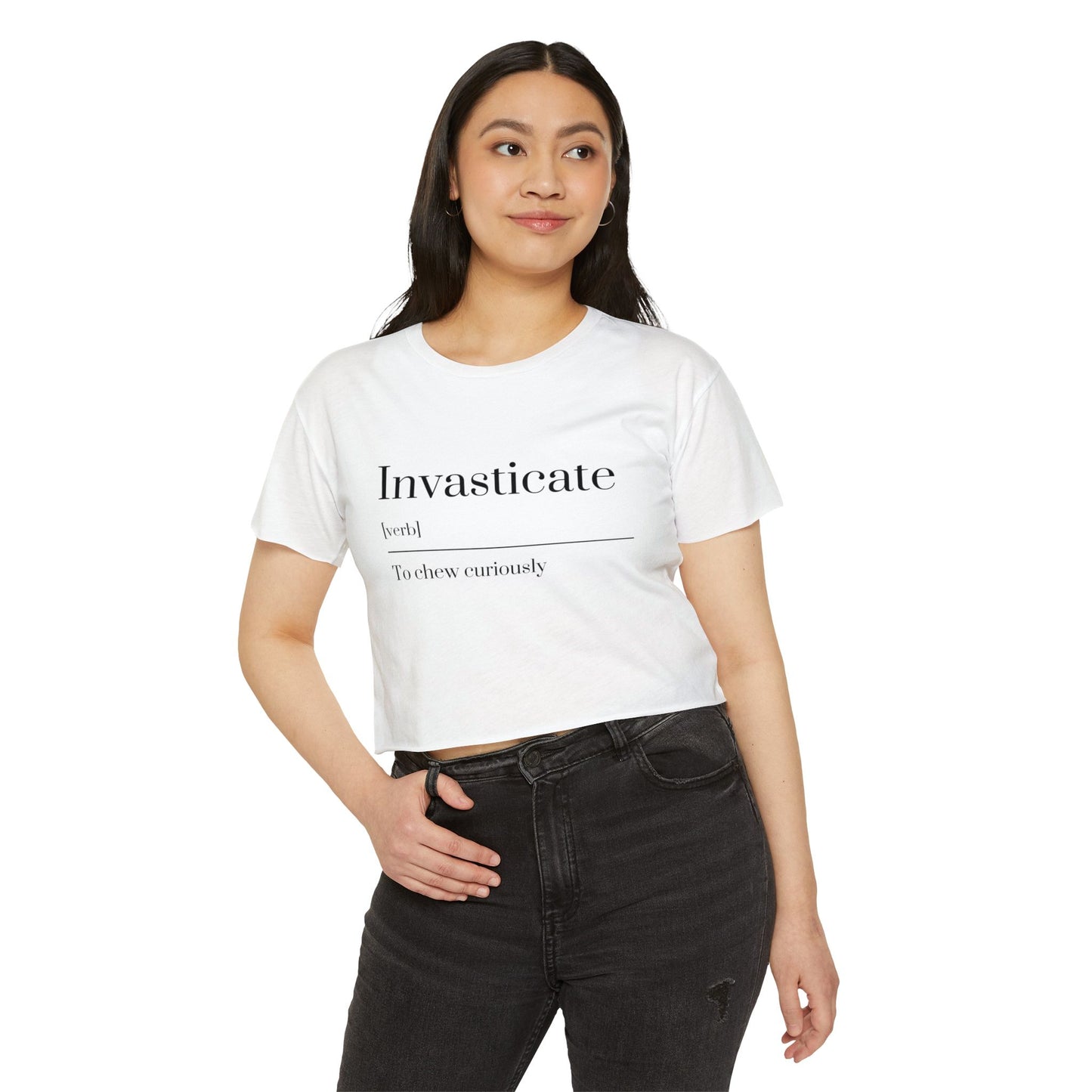 Invasticate Women’s Festival Crop Top | Fun Summer Style, Music Fest Top, Cute Gift for Her, Trendy Casual Wear, Cheeky Summer Tee