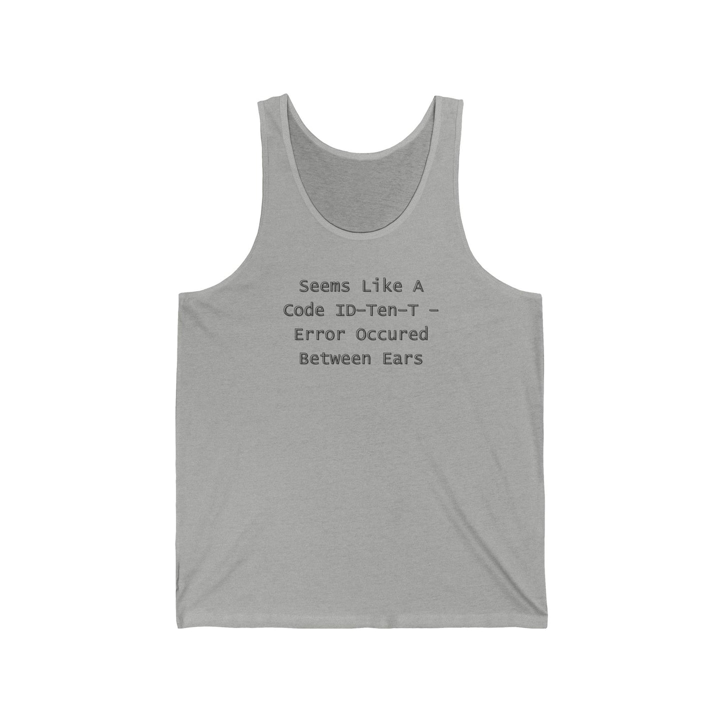 Funny Programmer Unisex Jersey Tank, Coding Humor Shirt, Geeky Gift for Tech Lovers, Casual Summer Wear, Gift for Coders