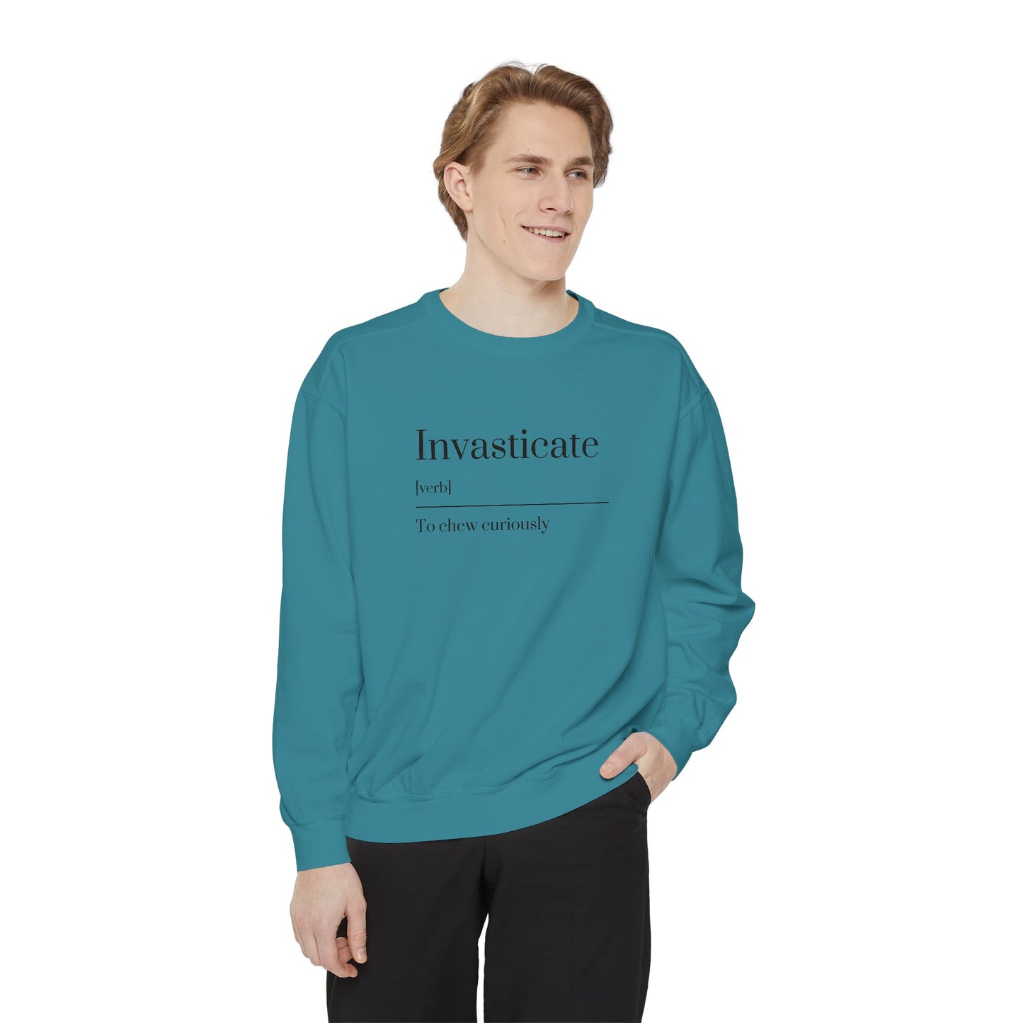 Curious Chewer Sweatshirt, Cozy Casual Wear, Unique Gift Idea, Trendy Fashion Layer, Perfect for Gifting, Fun Vocabulary Apparel