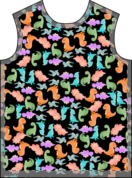 Colorful Dinosaur Mens TShirt Fun Wear Unique Gift Casual Style Kids Theme Summer Outfit Rainbow Dinos Red
