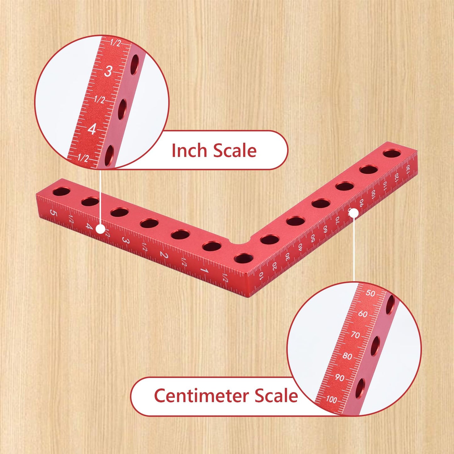 90 Degree Clamp, 2 Sets Corner Clamps 5.5" x 5.5"(14 x 14cm) 90 Degree Positioning Square Aluminum Alloy Square Clamps for Woodworking Cabinet Picture Frames