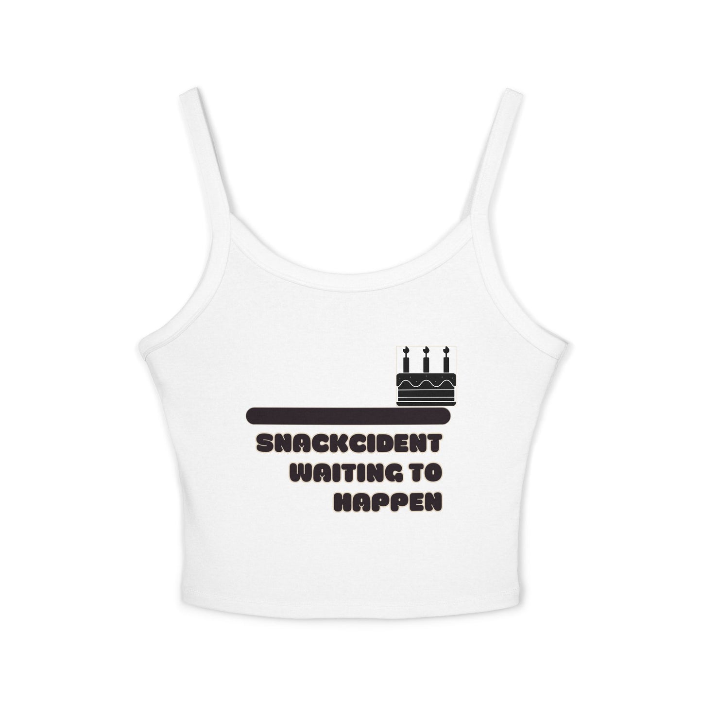 Funny Snackcident Tank Top, Women's Graphic Tank, Cute Summer Top, Unique Gift for Food Lovers, Casual Wear, Motivational Apparel