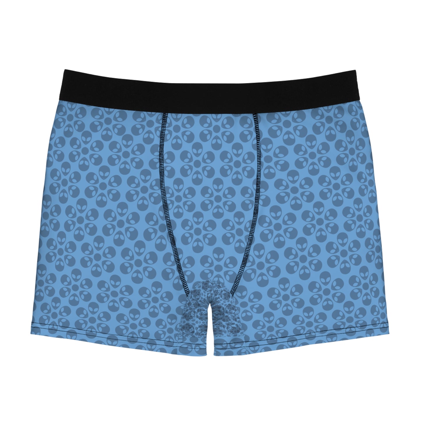 Mens Boxer Briefs  Alien Flowers Light Blue