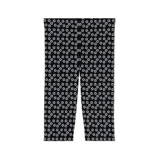 Chic Women’s Capri Leggings, Comfortable Yoga Pants, Stylish Athleisure Wear, Perfect for Summer, Casual Outings, Gift for Her - Black