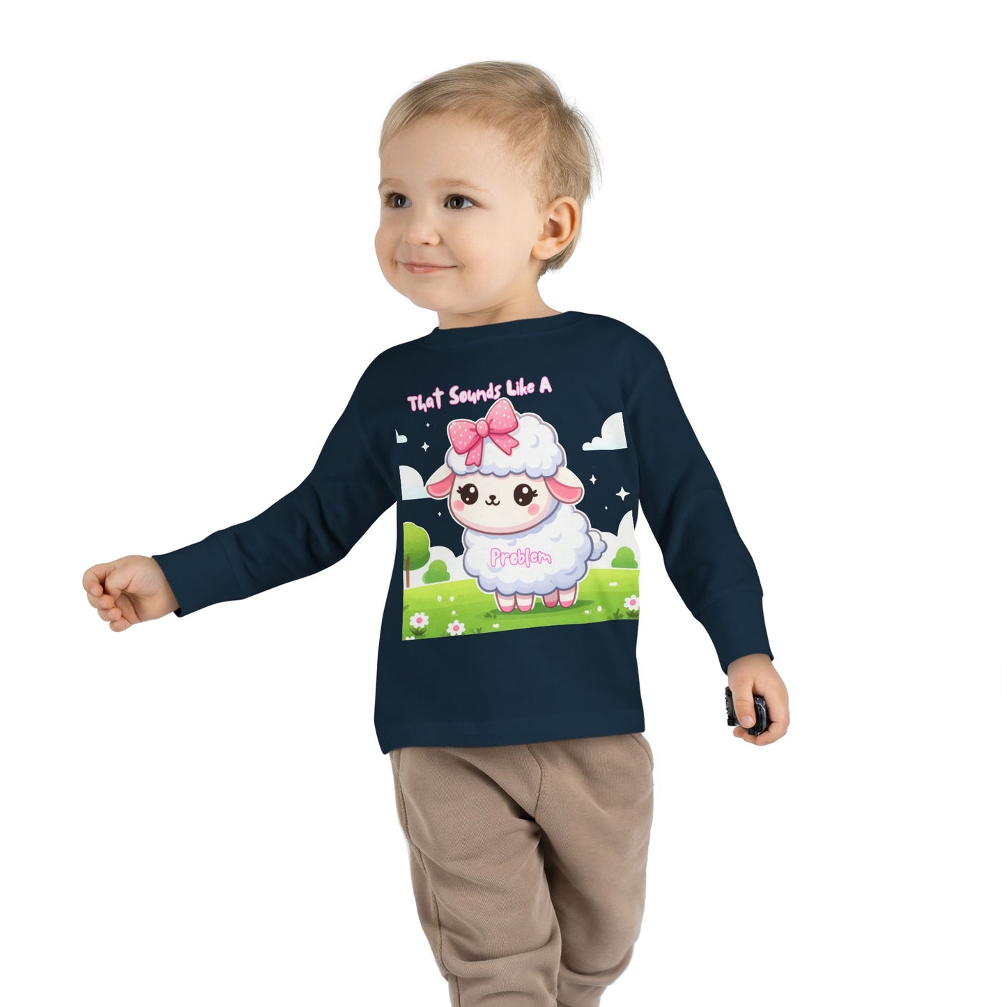 Cute Toddler Long Sleeve Tee - "That Sounds Like A Party" Design