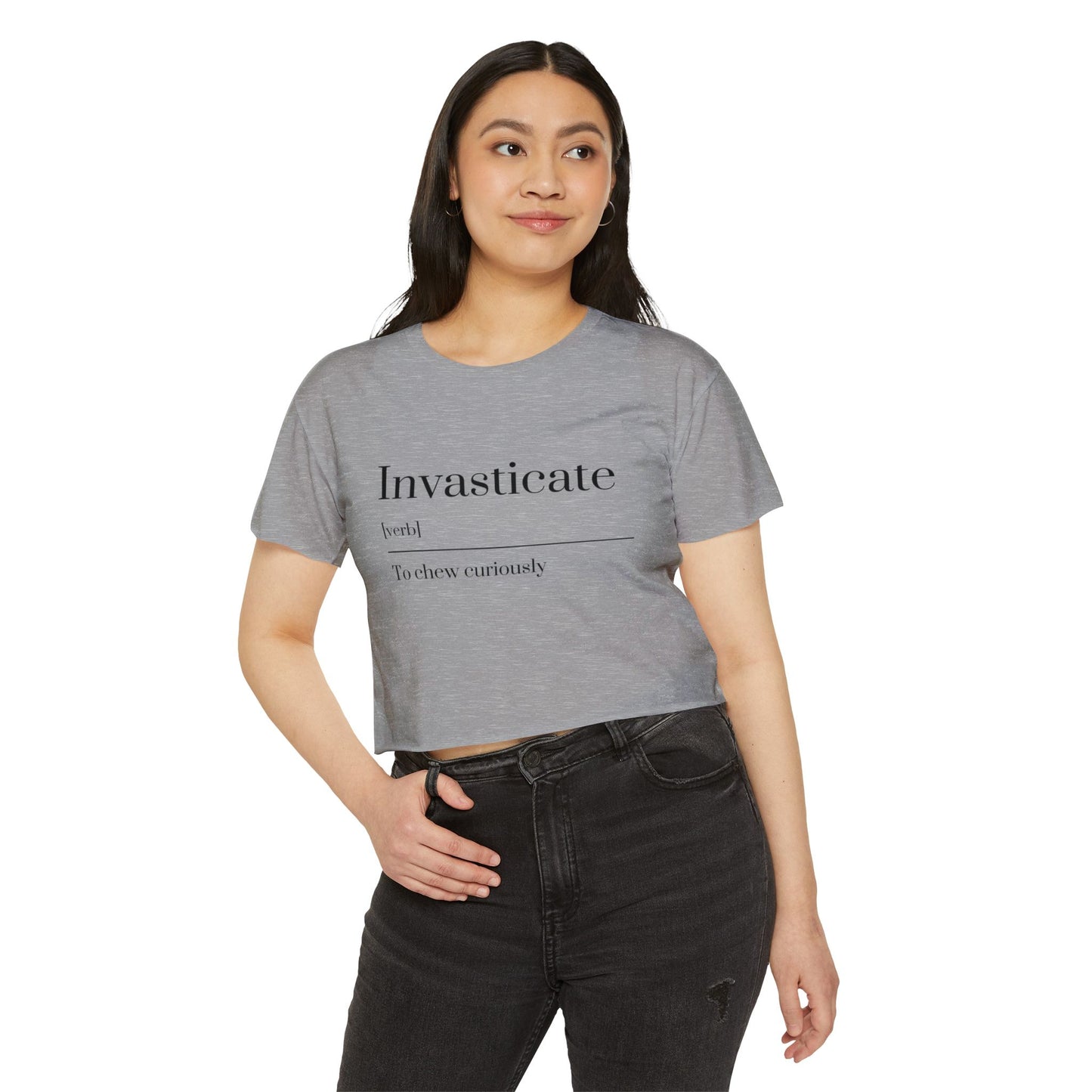 Invasticate Women’s Festival Crop Top | Fun Summer Style, Music Fest Top, Cute Gift for Her, Trendy Casual Wear, Cheeky Summer Tee