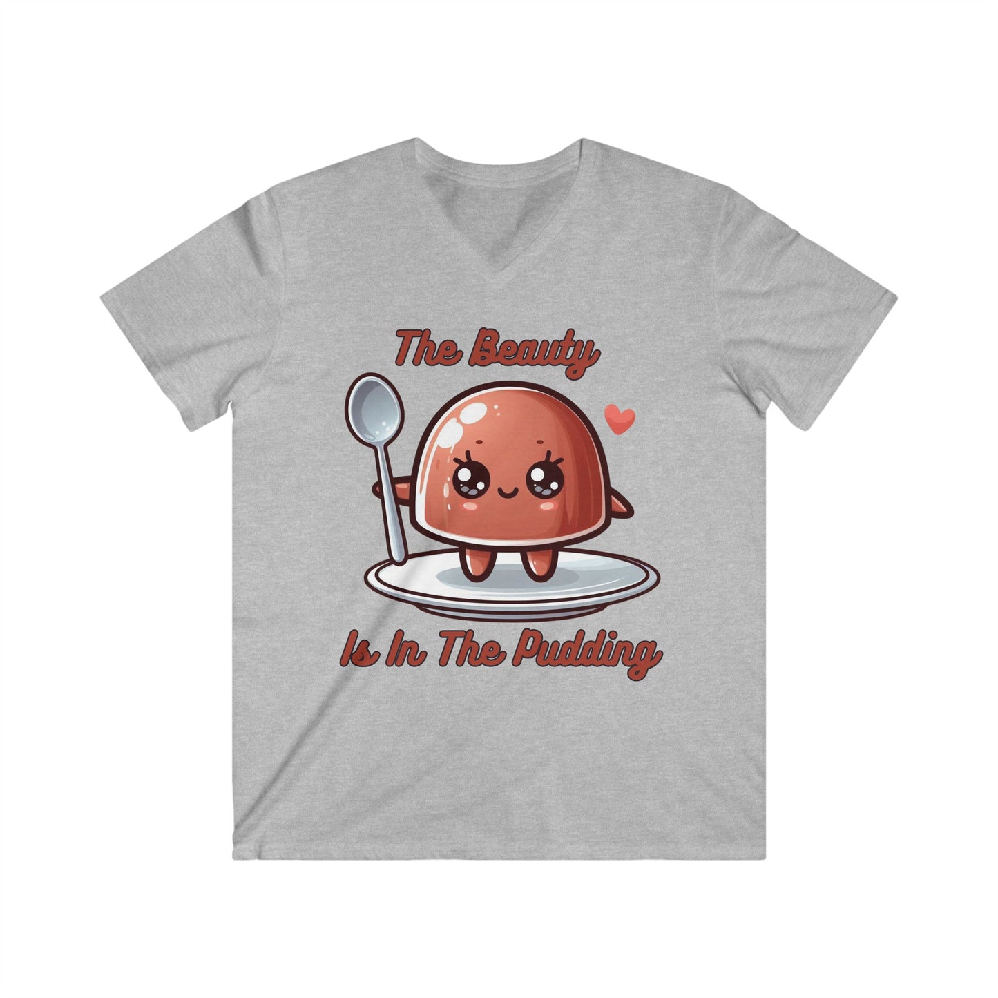 Pudding - Men's Fitted V-Neck Short Sleeve Tee