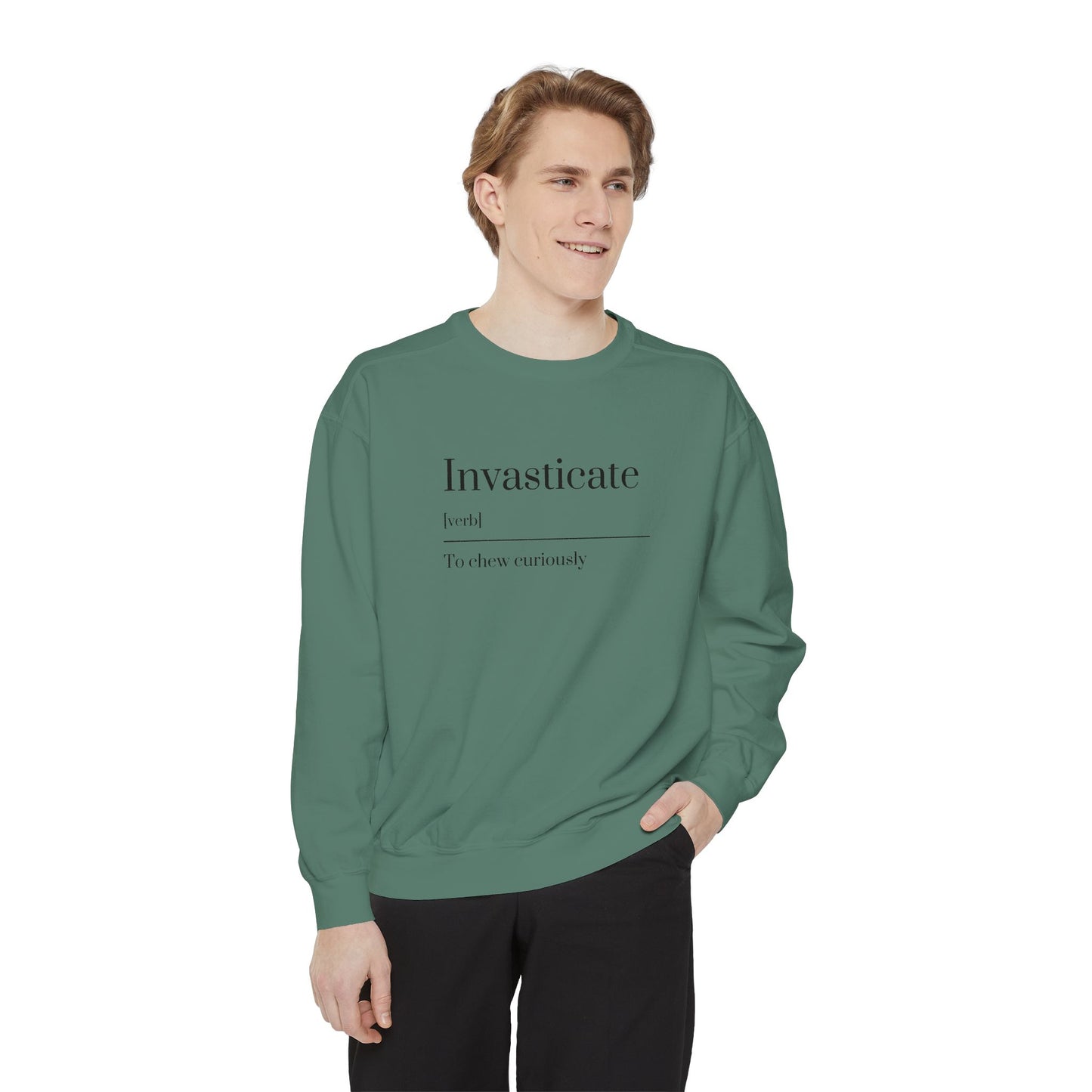 Curious Chewer Sweatshirt, Cozy Casual Wear, Unique Gift Idea, Trendy Fashion Layer, Perfect for Gifting, Fun Vocabulary Apparel