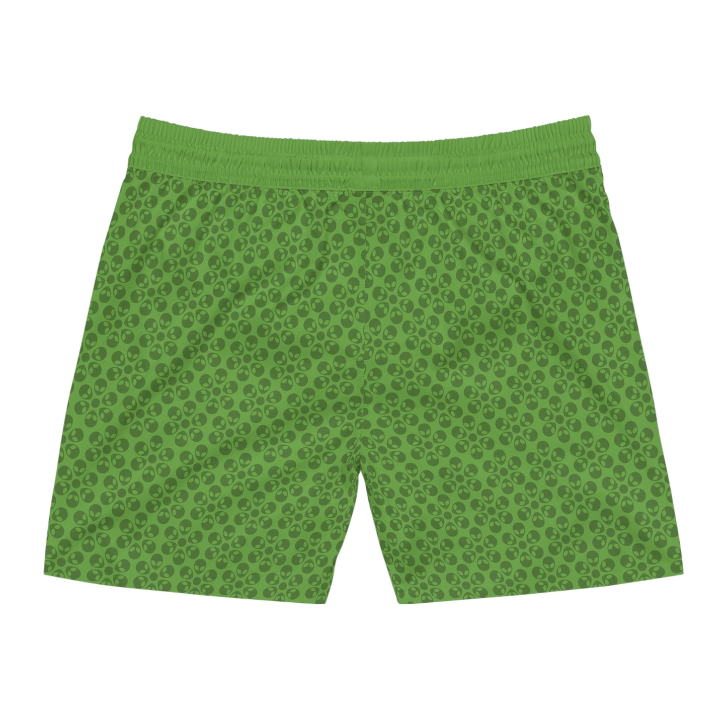 Stylish Mens MidLength Swim Shorts Beachwear Vacation Essentials Poolside Comfort Summer Outfit Trendy Swimwear Alien Flowers Green