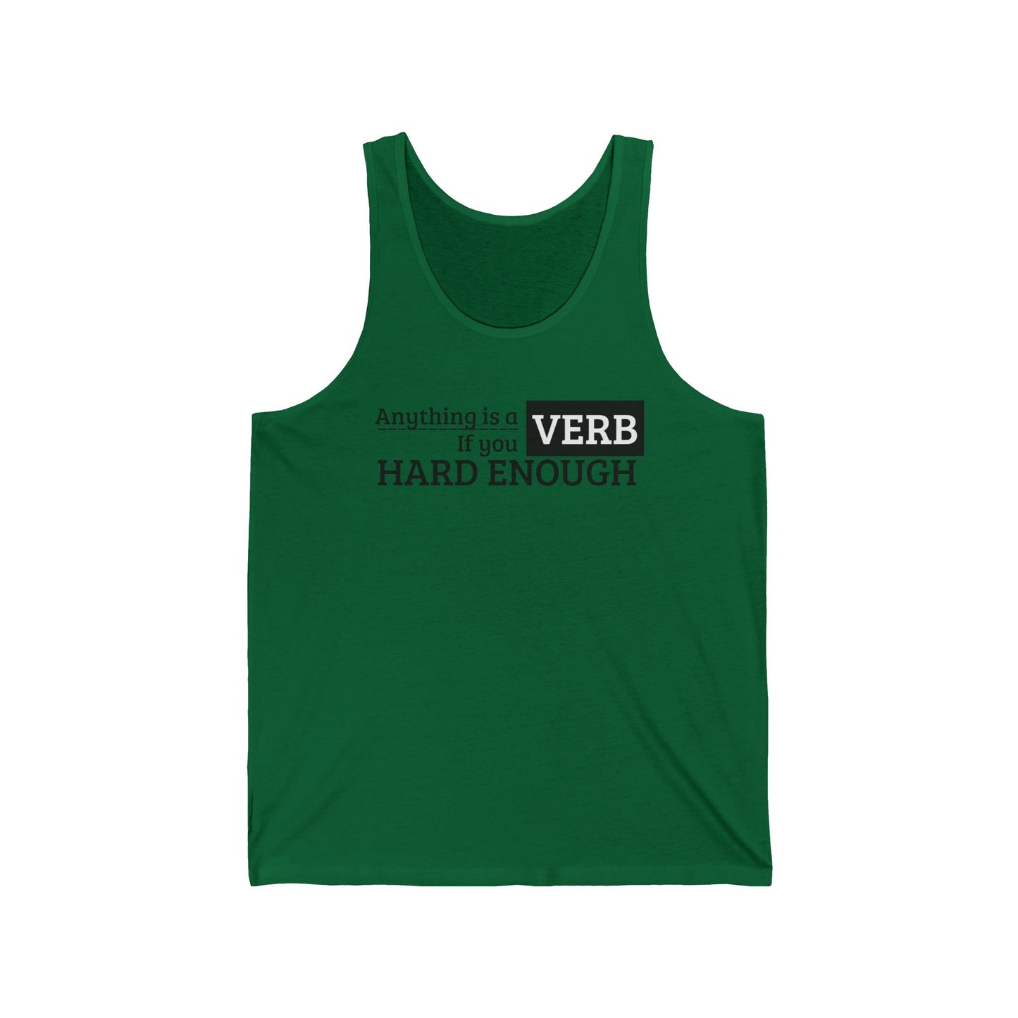 Motivational Unisex Jersey Tank Top, Perfect for Fitness, Gym Wear, Casual Outfit, Gift for Friends, Inspirational Apparel