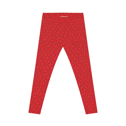 Chic Floral Leggings  Trendy Loungewear for Women Fitness Pants Yoga Wear Stylish Outfits Everyday Comfort Alien Flowers Red