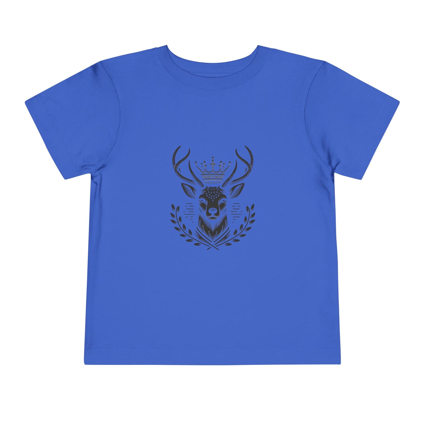 Royal Deer Toddler Short Sleeve Tee - Cute Animal Graphic Tee for Kids - Oh Deer Lord