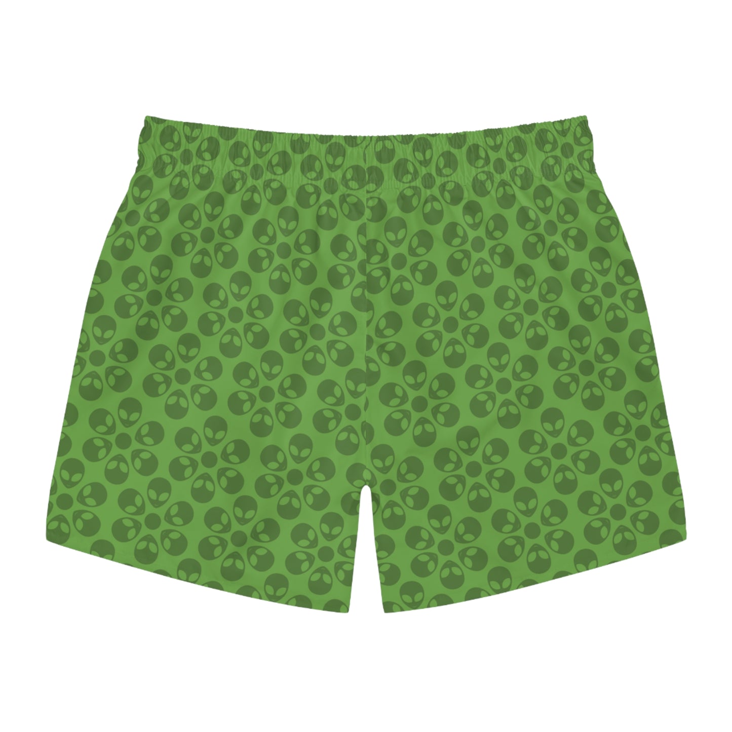 Stylish AOP Swim Trunks for Beach Days Summer Fun Pool Parties Vacation Wear Gift for Him Alien Flowers Green