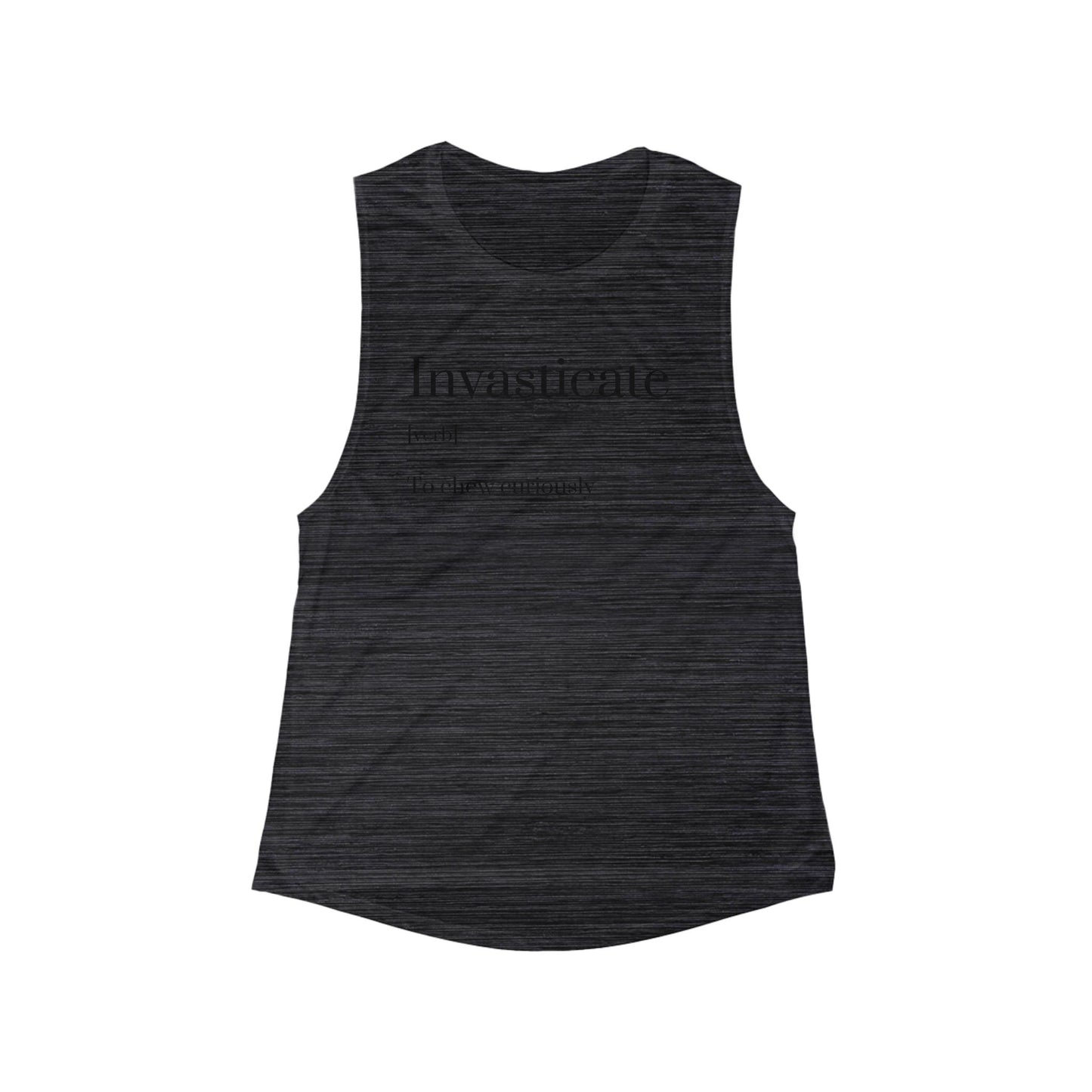 Chic Invasticate Women's Flowy Scoop Muscle Tank, Summer Top, Workout Tee, Casual Wear, Holiday Gift, Comfortable Style