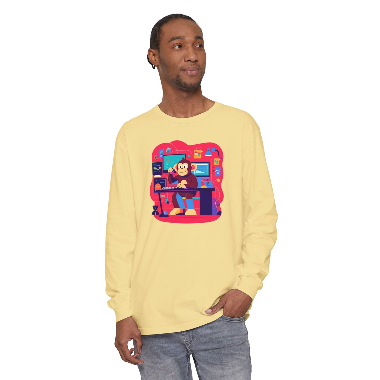 Unisex Garment-dyed Long Sleeve T-Shirt