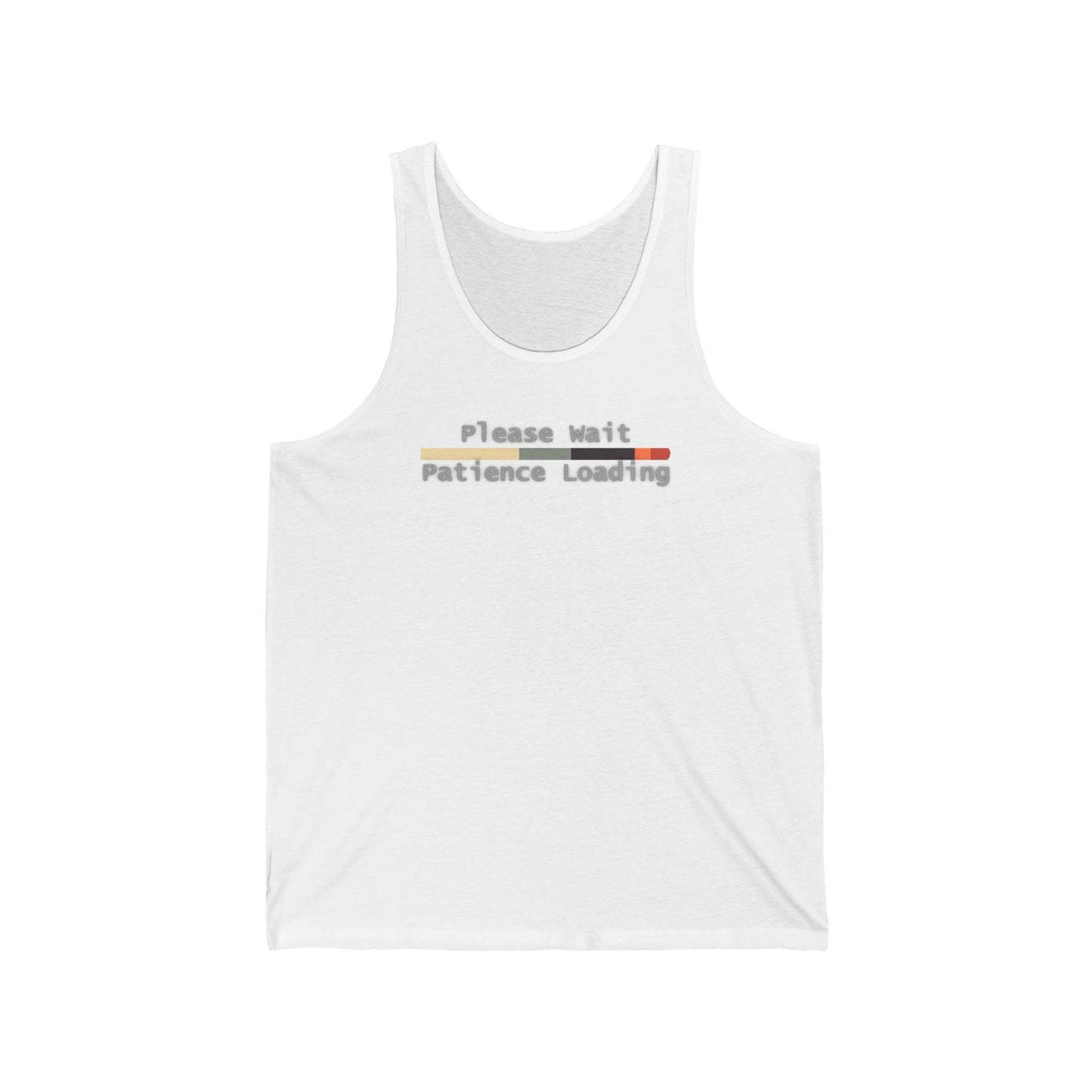 Patience Loading Tank Top, Humorous Summer Shirt, Hipster Tank for Relaxation, Unisex Gift for Tech Lovers, Funny Graphic Apparel