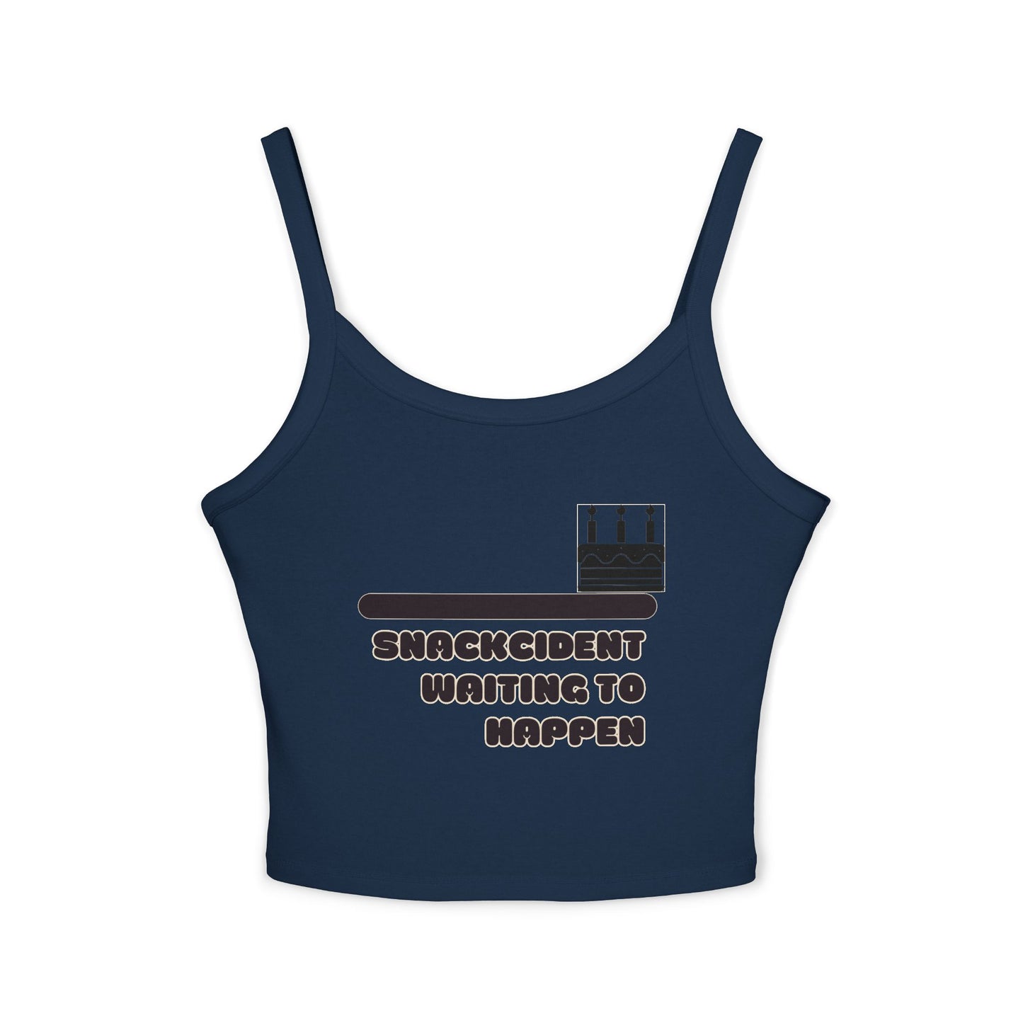 Funny Snackcident Tank Top, Women's Graphic Tank, Cute Summer Top, Unique Gift for Food Lovers, Casual Wear, Motivational Apparel