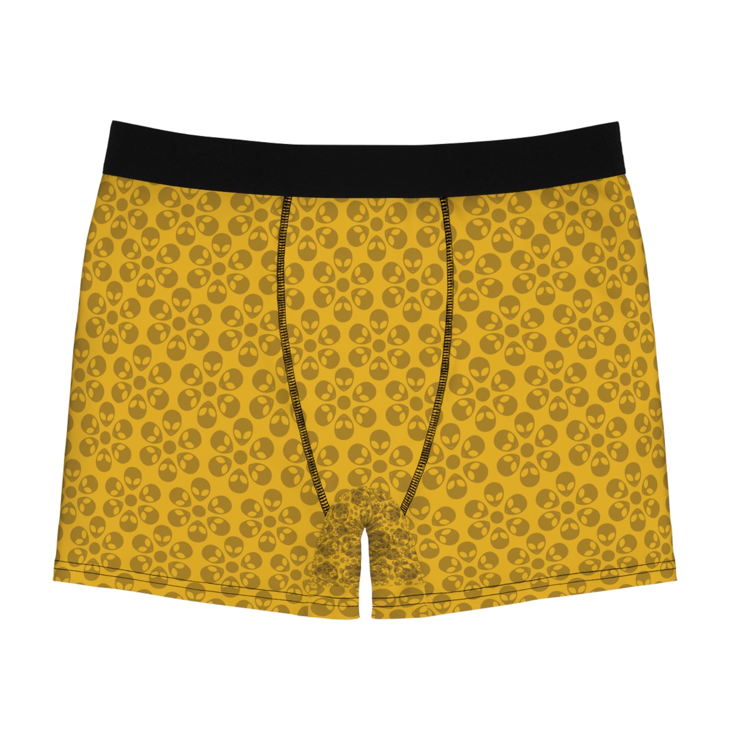 Mens Boxer Briefs  Alien Flowers Yellow