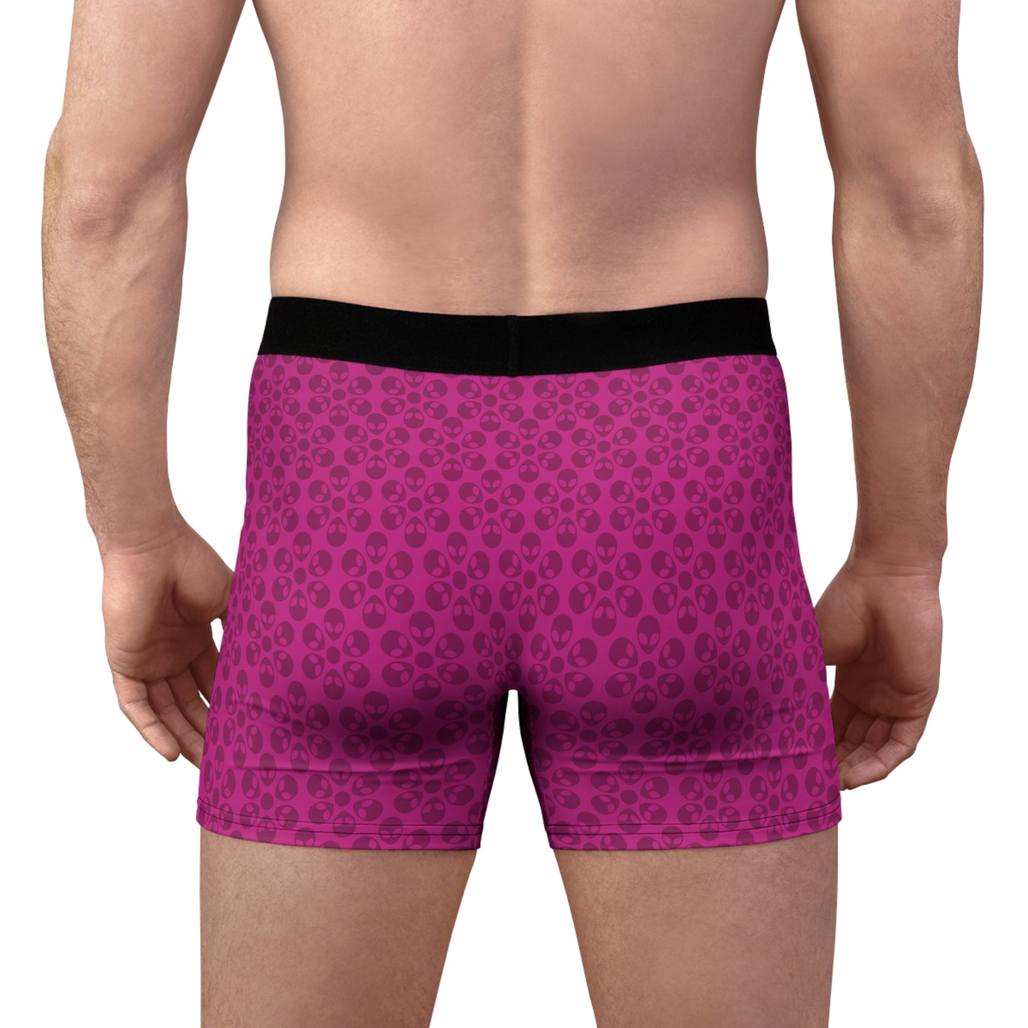 Mens Boxer Briefs  Alien Flowers Pink