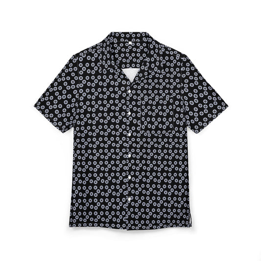 Tropical Hawaiian Shirt - Unisex AOP Button-Down for Summer Fun, Beach Party, Vacation, Casual Wear, Luau - Black