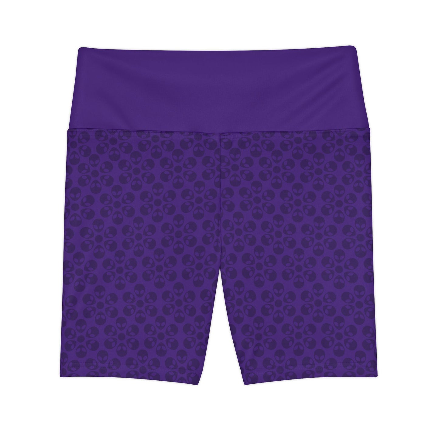 Womens Workout Shorts  Alien Flowers Purple