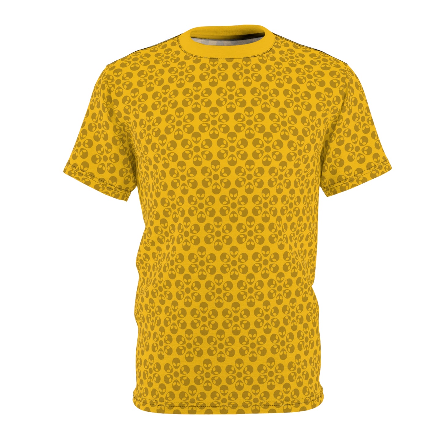 Stylish Floral Print Tee Casual Unisex TShirt Gift for Her/Him Summer Fashion Birthday Gift Everyday Wear Trendy Apparel Alien Flowers Yellow