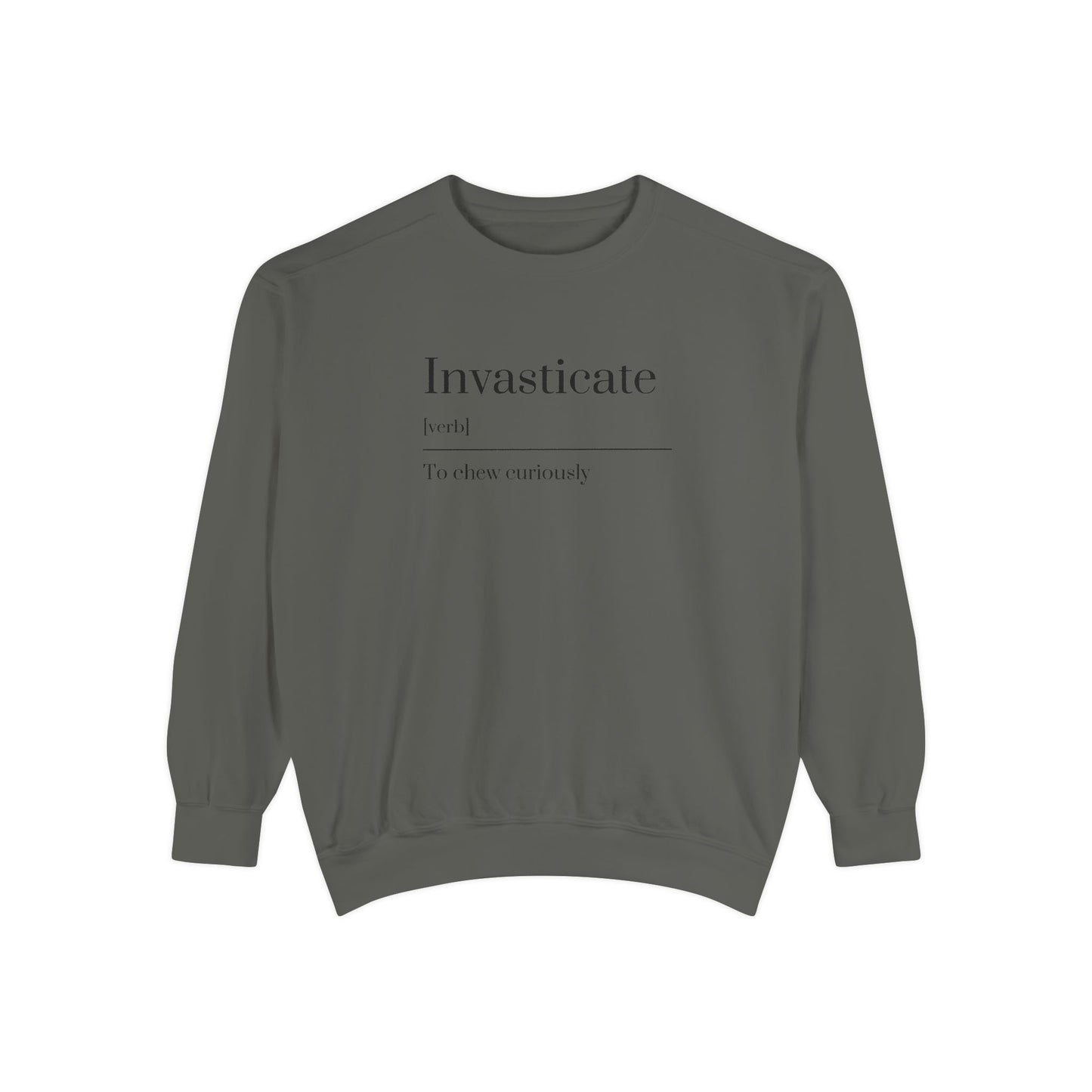 Curious Chewer Sweatshirt, Cozy Casual Wear, Unique Gift Idea, Trendy Fashion Layer, Perfect for Gifting, Fun Vocabulary Apparel