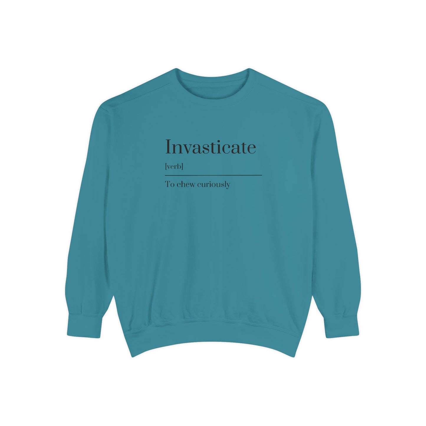 Curious Chewer Sweatshirt, Cozy Casual Wear, Unique Gift Idea, Trendy Fashion Layer, Perfect for Gifting, Fun Vocabulary Apparel