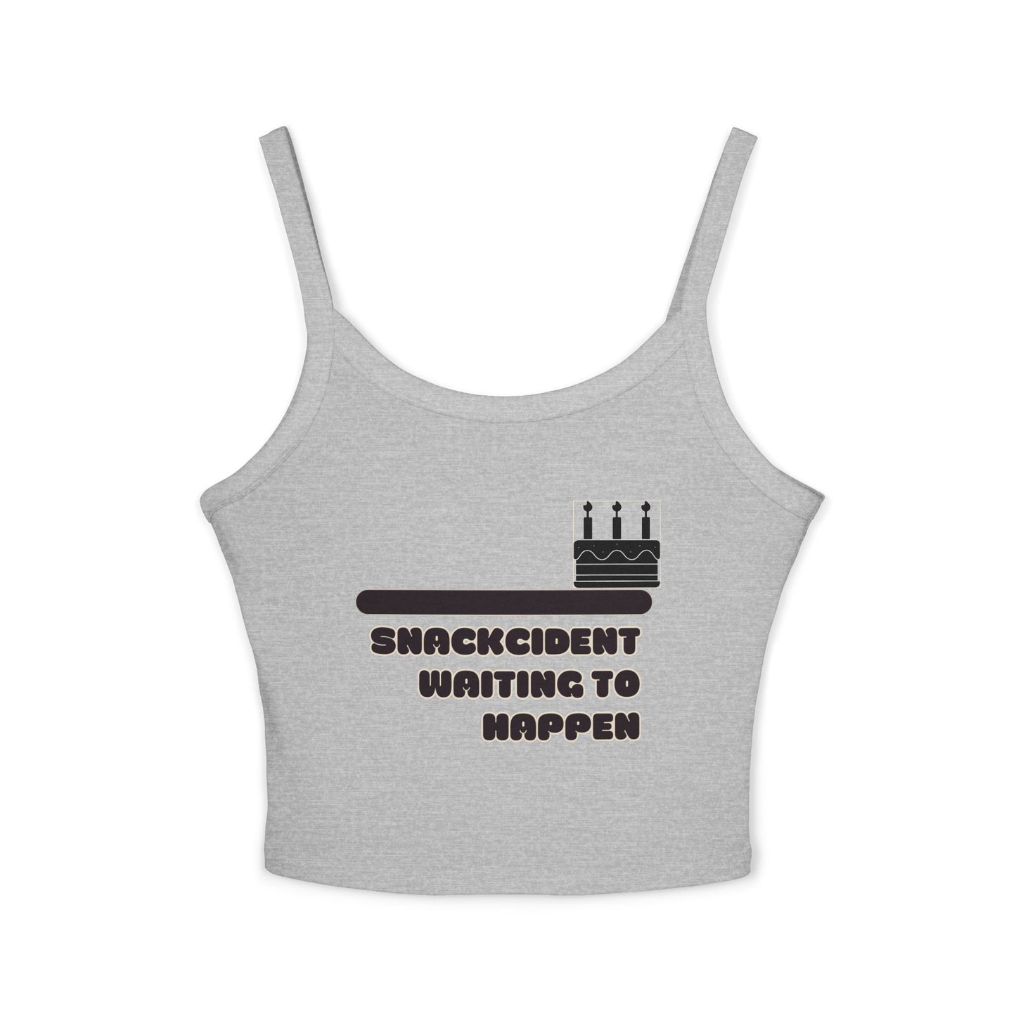 Funny Snackcident Tank Top, Women's Graphic Tank, Cute Summer Top, Unique Gift for Food Lovers, Casual Wear, Motivational Apparel