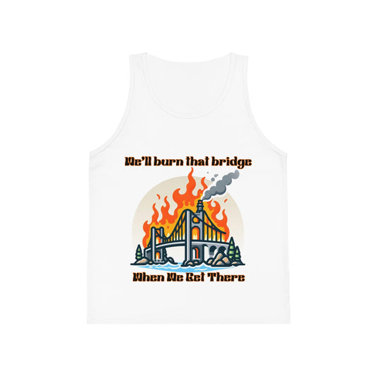 Youth Graphic Tank Top - "We'll Burn That Bridge" Design