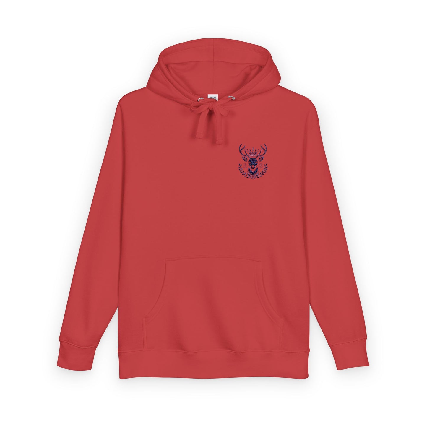 Cozy Unisex Fleece Hoodie with Deer Emblem - Oh Deer Lord
