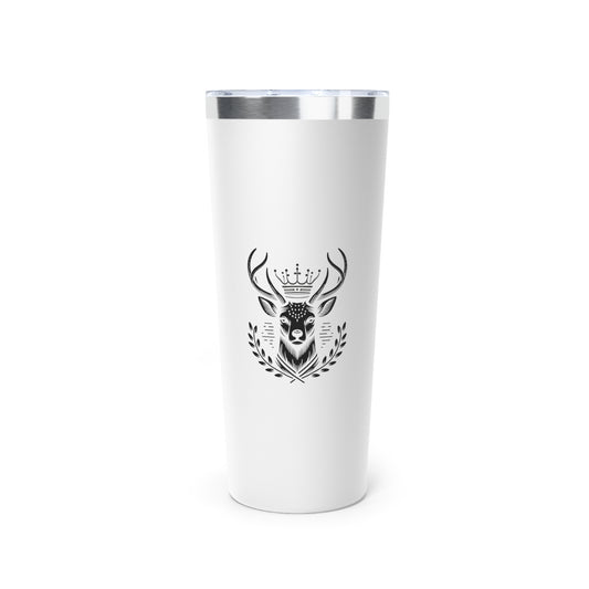 Stainless Steel Tumbler - Regal Deer Design, 22oz - Perfect for Gifts and Outdoor Adventures - Oh Deer Lord
