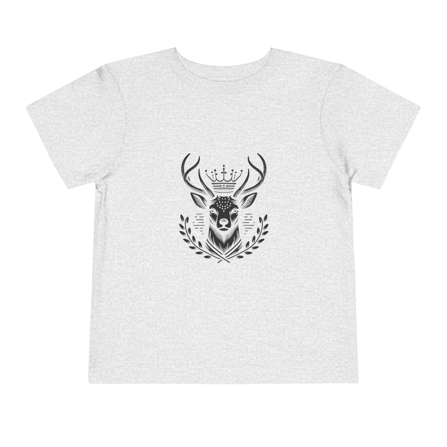 Royal Deer Toddler Short Sleeve Tee - Cute Animal Graphic Tee for Kids - Oh Deer Lord