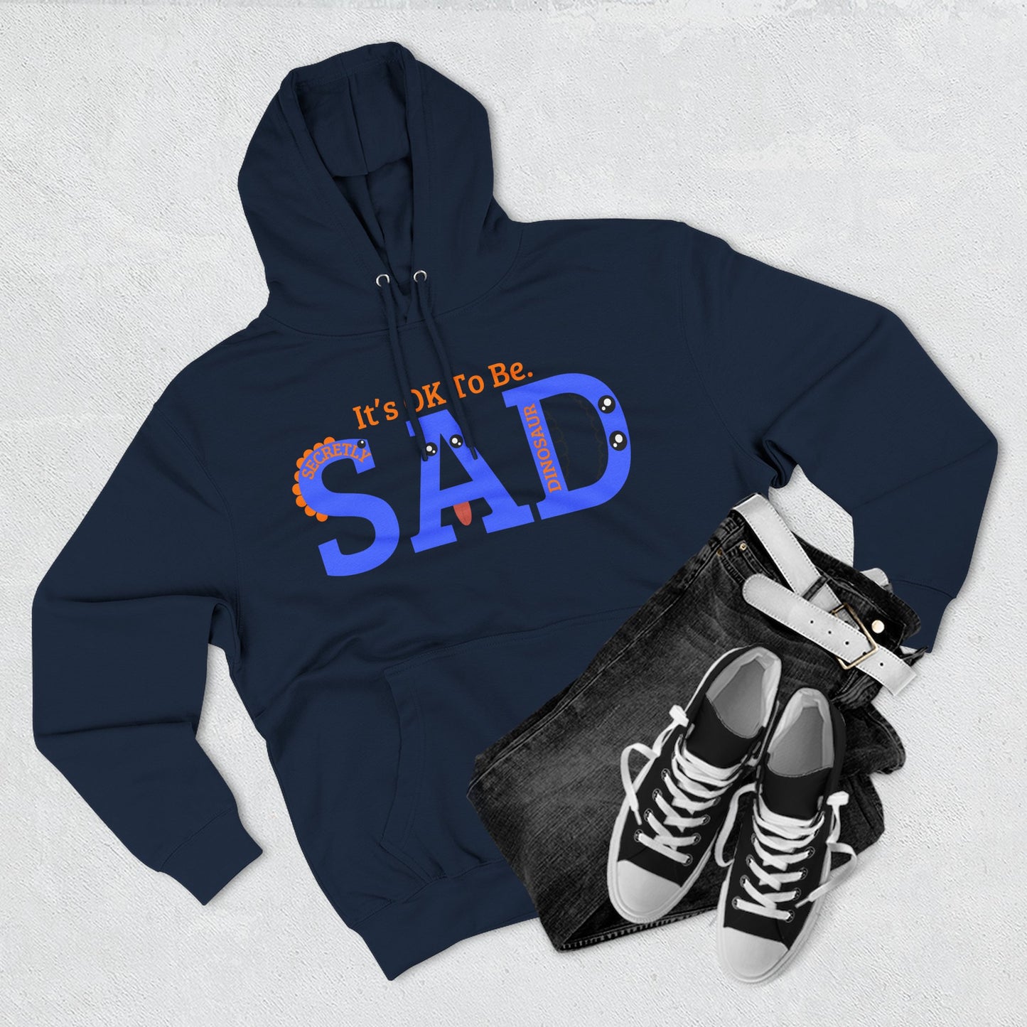 SAD Three-Panel Fleece Hoodie