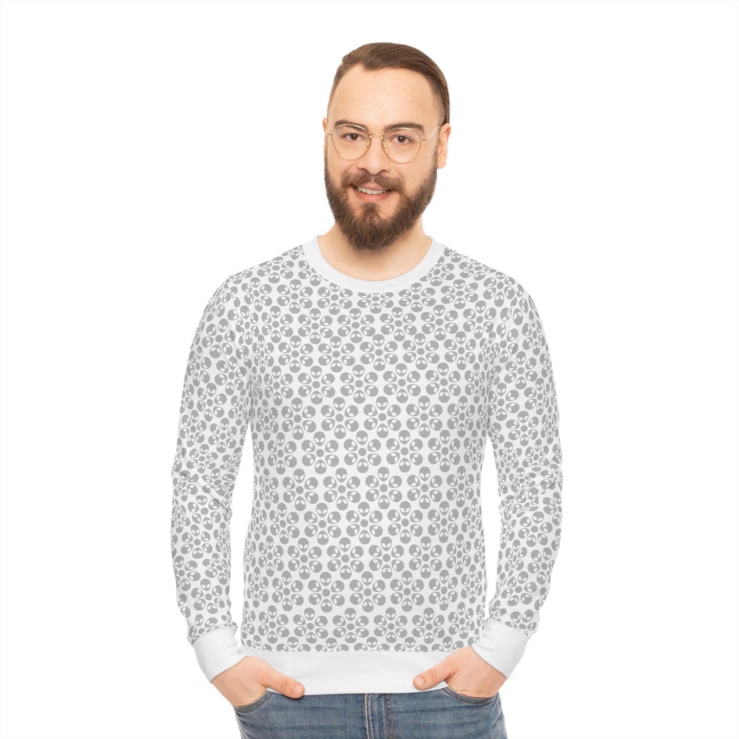 Lightweight Sweatshirt Alien Flowers Light Pink