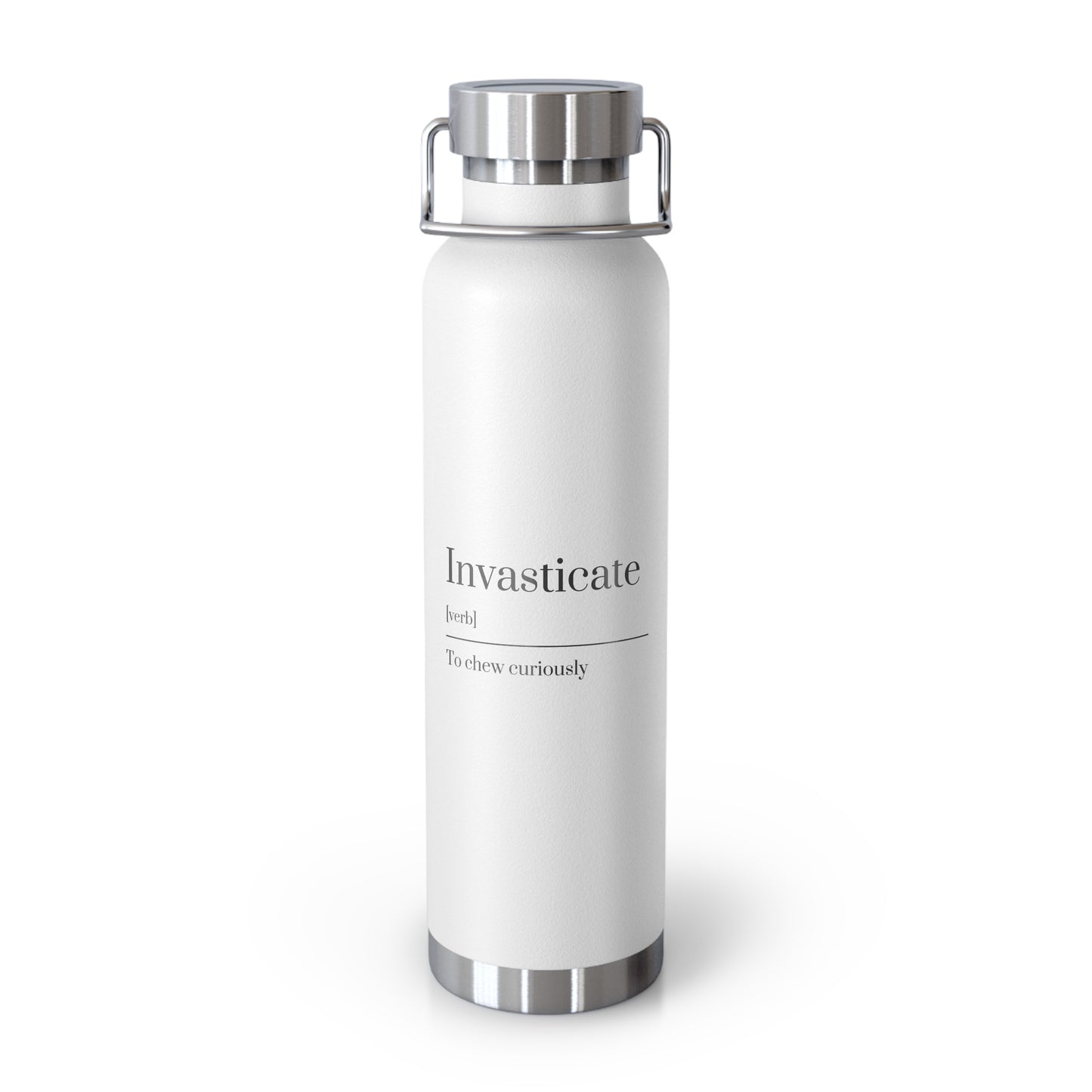 Curated Copper Insulated Water Bottle, 22oz | Stylish Hydration, Eco-Friendly, Gift for Adventurers, Travel Companion, Quote Bottle