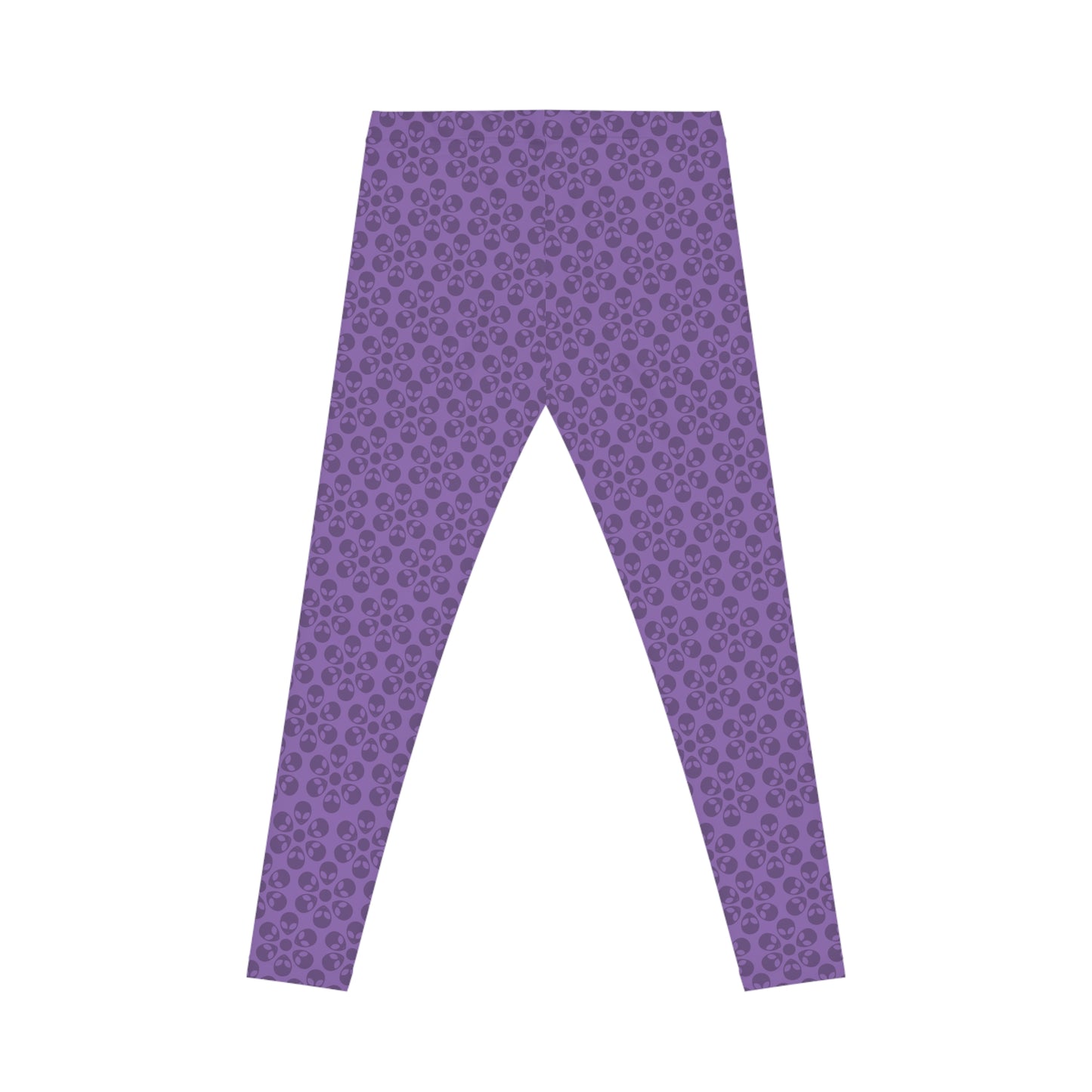 Chic Floral Leggings  Trendy Loungewear for Women Fitness Pants Yoga Wear Stylish Outfits Everyday Comfort Alien Flowers Light Purple