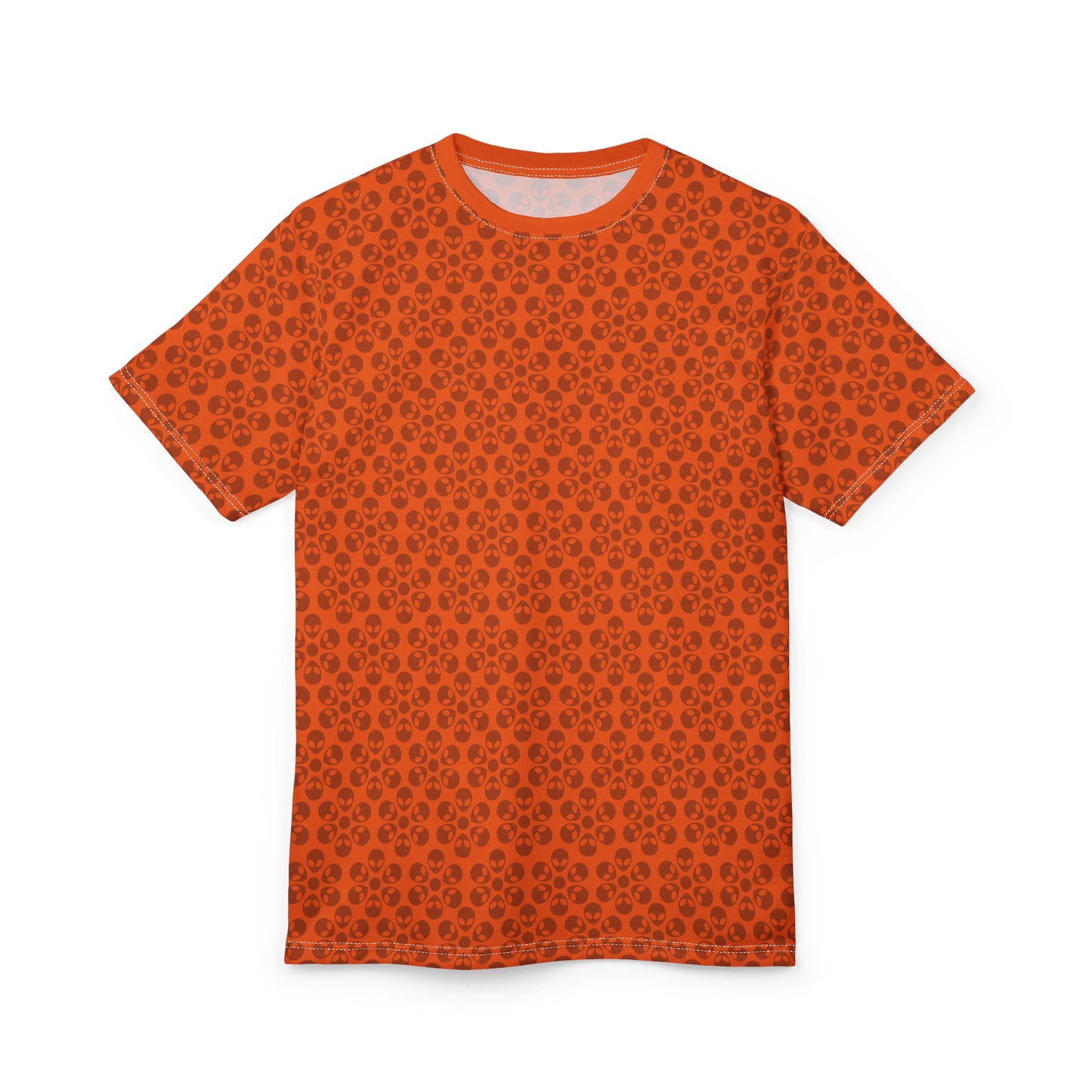Stylish Floral Print Tee Casual Unisex TShirt Gift for Her/Him Summer Fashion Birthday Gift Everyday Wear Trendy Apparel Alien Flowers Orange