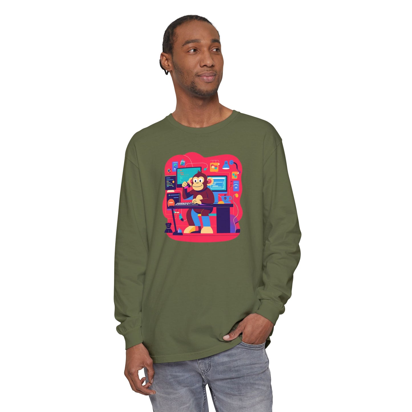 Unisex Garment-dyed Long Sleeve T-Shirt