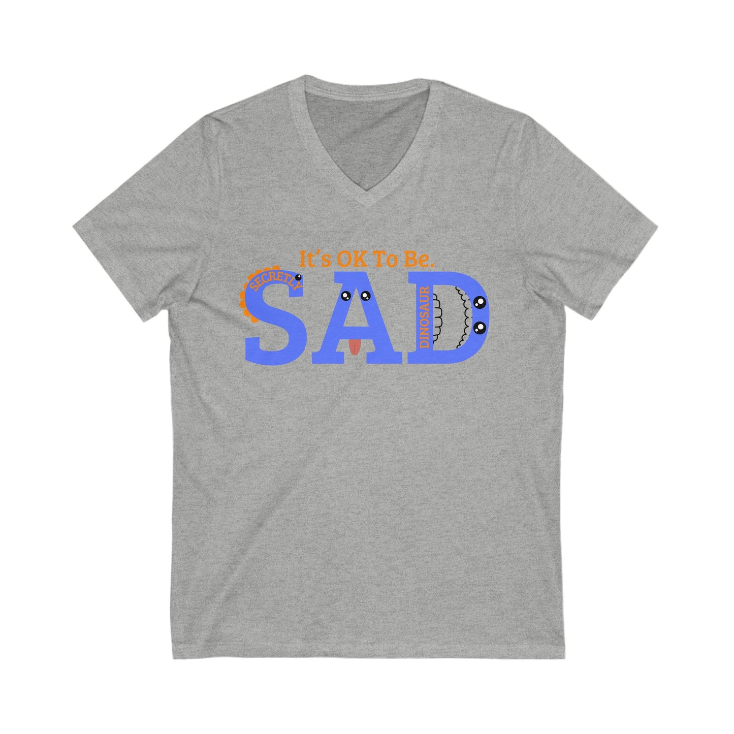 SAD Unisex Jersey Short Sleeve V-Neck Tee