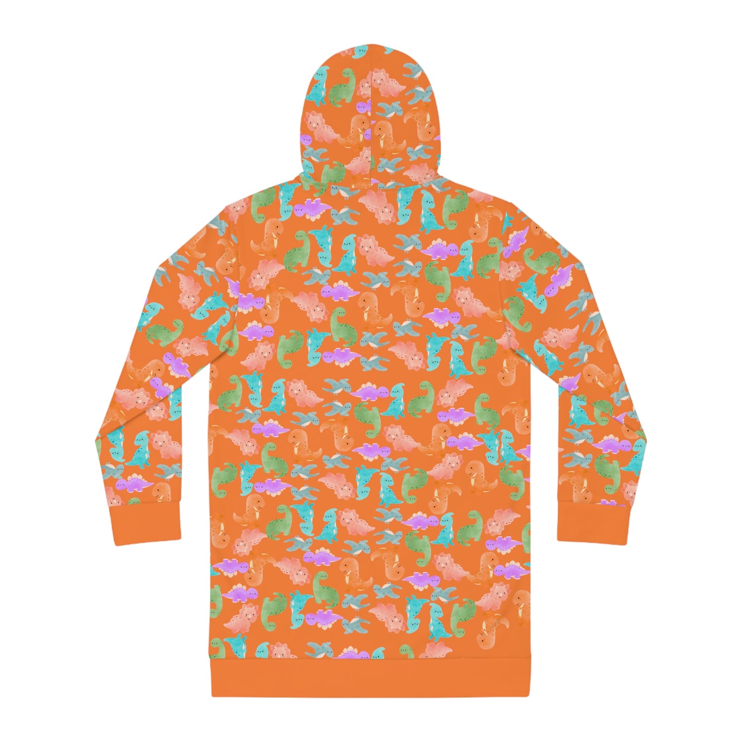 Womens Hoodie Dress Rainbow Dinos Crusta