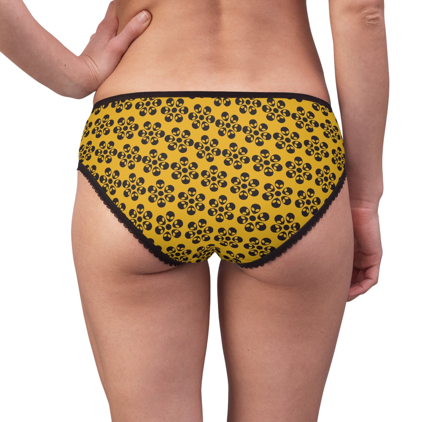 Alien Floral Briefs - Yellow