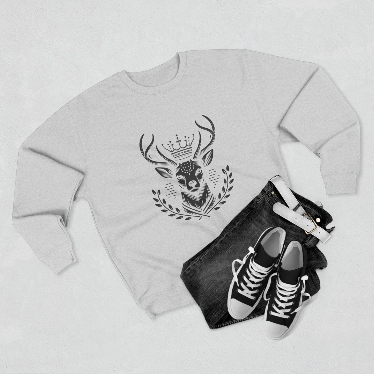Majestic Deer Unisex Crewneck Sweatshirt – Cozy and Stylish for Nature Lovers - Oh Deer Lord